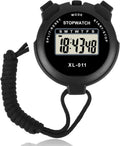Vicloon Digital Sports Timer - Large Display Stopwatch with Single Lap Split & Alarm | Black