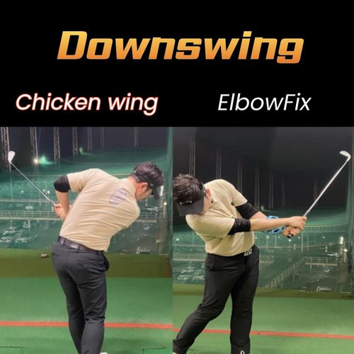 ElbowFix Golf Swing Trainer – Fix Chicken Wing & Flying Elbow | Improve Arm Rotation & Follow-Through | Wrist & Arm Connection Golf Training Aid