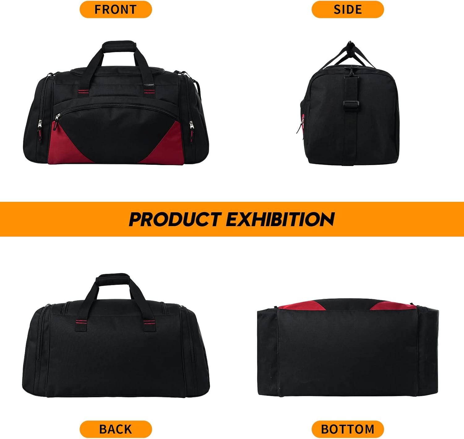 Skiennix Men's Gym Bag - 55L Large Sports Duffle for Lightweight Workouts | Durable & Stylish