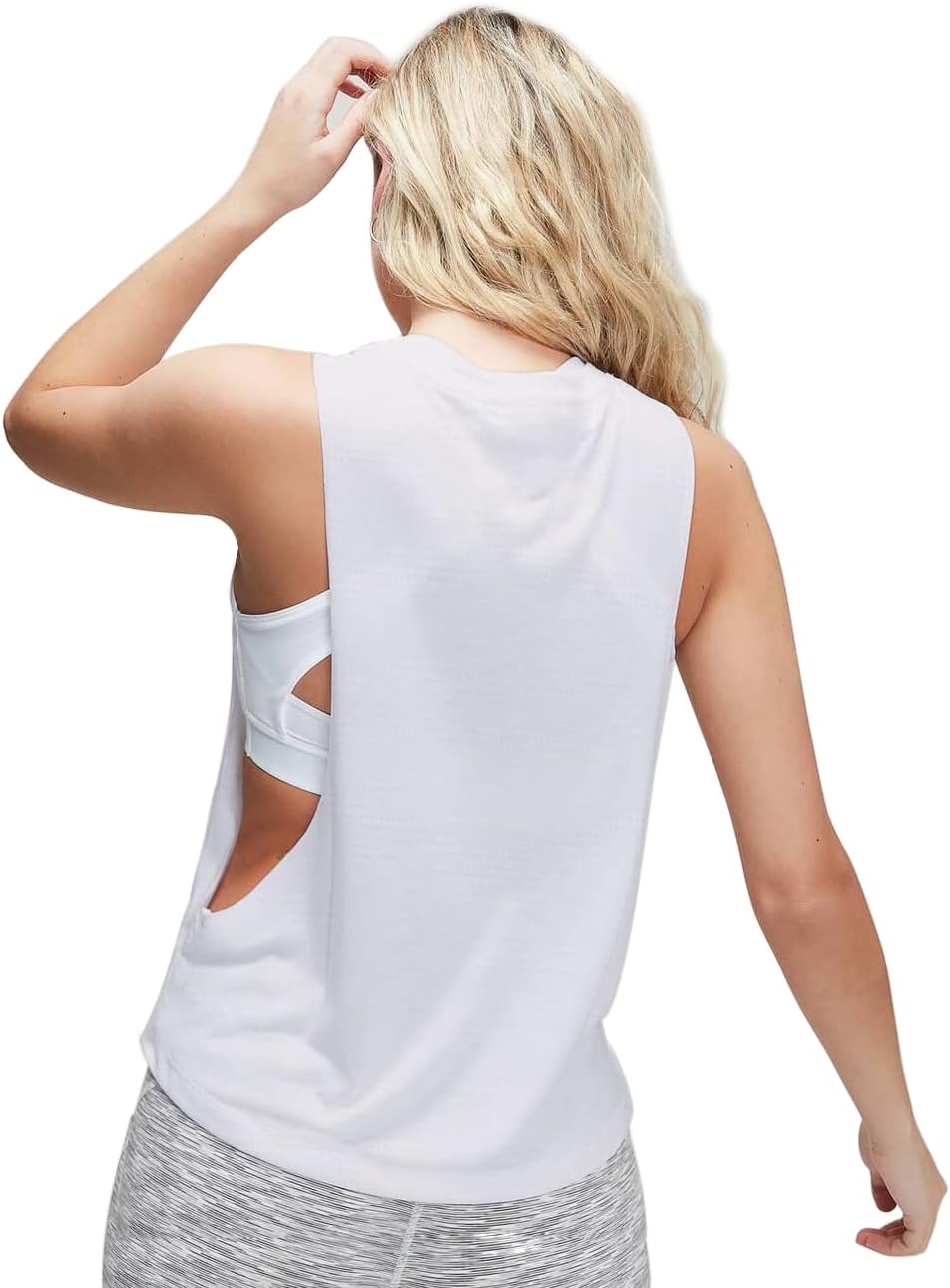 Skiennix Women's Cropped Fitness Tank Top - Sleeveless Athletic Shirt for Yoga & Running
