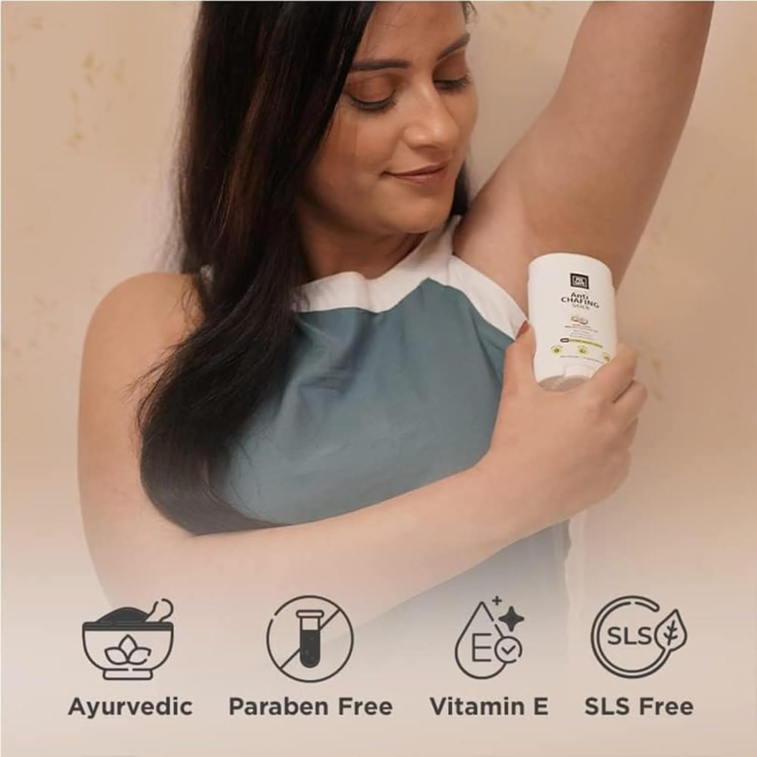 Pee Safe Anti Chafe Stick - Coconut Oil & Aloe Vera Friction Balm for Thigh & Underarm Care | 2.65 Oz
