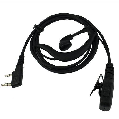 Retevis Walkie Talkie Earpiece with Mic,Volume Adjust,G Shape, for RT22 RT68 RT21 H-777 H-777S RT86,Compatible with Baofeng UV-5R 888S pxton Kenwood Two Way Radios,2 Way Radio Earpiece 2 Pin(10 Pack)