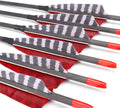 Pure Carbon Arrows - 30 Inch Turkey Feather Fletching | 600/700 Spine for Traditional & Compound Bows