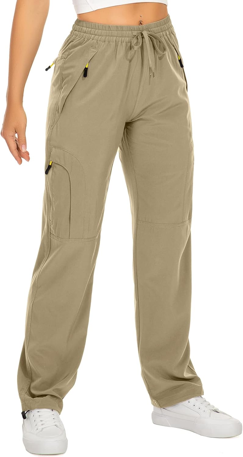 Skiennix Women's Hiking Pants - Quick Dry, UPF 50, Lightweight Cargo with Zipper Pockets