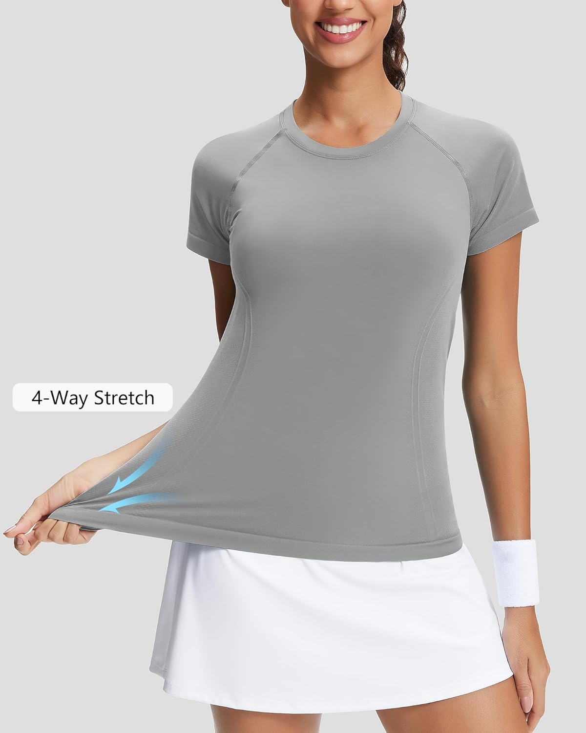 Stelle Seamless Workout Shirt - Short Sleeve Athletic Top for Yoga & Gym | Comfortable Fit