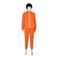 Uisozsfeb Men's Tracksuit Adult Orange Sports Suit 2-piece with Wig Glasses(MY202214,L)