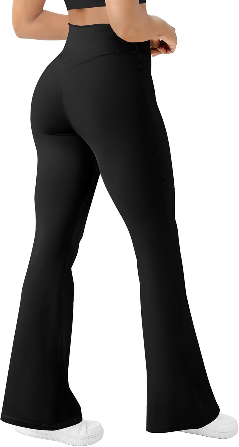 Skiennix Women's Yoga Pants - High Waisted Bootcut Flare Leggings for Tummy Control | Comfortable Fit