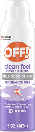 OFF! Clean Feel Insect Repellent - 20% Picaridin Bug Spray for Long-Lasting Protection | 5 oz