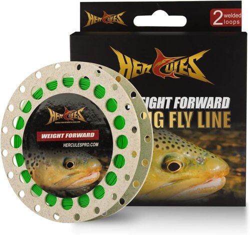 HERCULES Fly Fishing Line - Floating Weight Forward Design with Double Welded Loop - Durable & Reliable