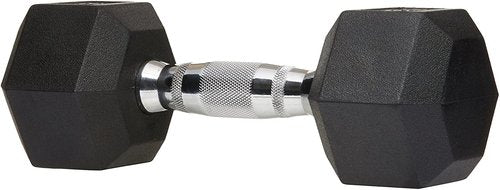 JKSPORTS Rubber Encased Hex Dumbbell Hand Weight (10 pounds,Rubber Encased Hex Dumbbell)