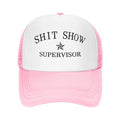 Hatzooney Funny Trucker Hats for Women Men,Shit Show Supervisor Cap,White Elephant Gifts for Coworkers Friends