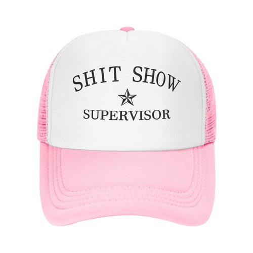 Hatzooney Funny Trucker Hats for Women Men,Shit Show Supervisor Cap,White Elephant Gifts for Coworkers Friends
