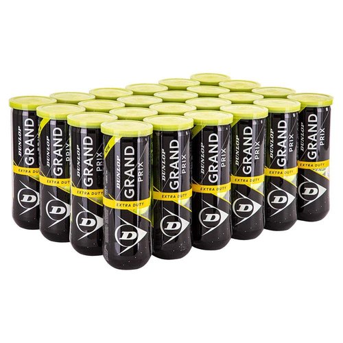 DUNLOP Grand Prix Extra Duty Hard Court Tennis Balls - 3 Ball Can (4 Cans)