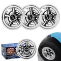 Silver 8-Inch Golf Cart Wheel Hubcaps Set of 4 - Easy Snap-On Fit for EZGO Yamaha Club Car
