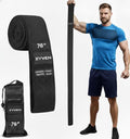 76 Inch Long Premium Performance 76" Extended-Length High-Resistance Bands for Ultimate Strength, Mobility, and Plyometric Workouts (Black Long Belt)