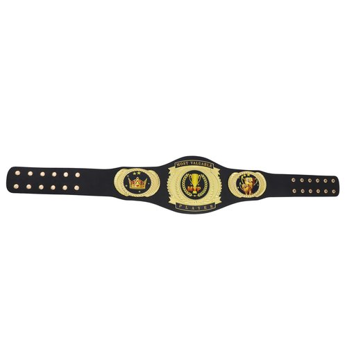 CHXIXUE MVP Championship Belt Most Valuable Player Champion Belt Trophy Award Gift Wrestling Belt Real Leather Adult Size, Large, gold