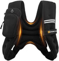 HOMESURE Weighted Vest with Reflective Stripe, Black, 10 lbs