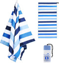 Exclusivo Mezcla Microfiber Beach Towel - Oversized Quick Dry, Sand-Free & Lightweight (Blue, 35x70 Inches)