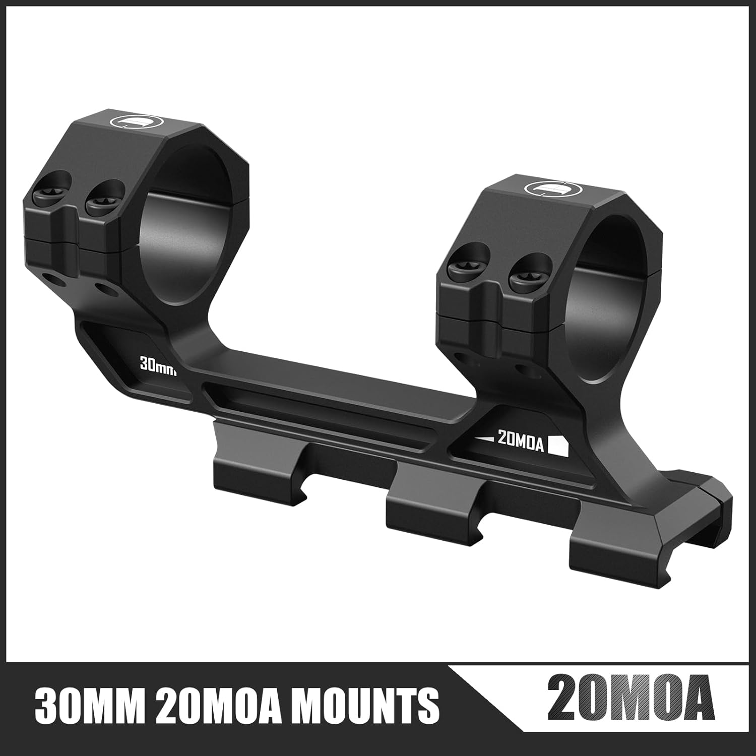 One-Piece High Precision Scope Mount by [Brand Name] - 20 MOA Cantilever for 34mm/30mm Tubes | Shockproof Design