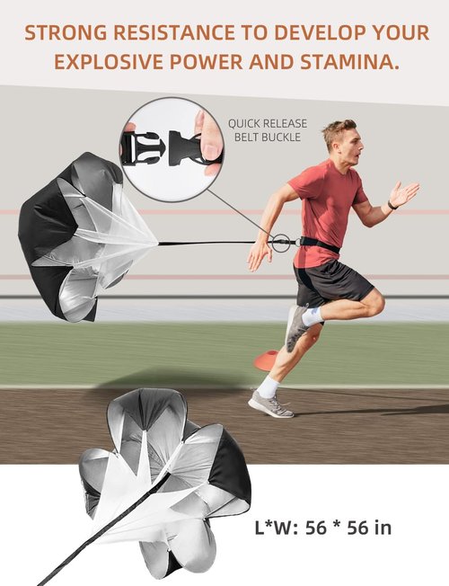 GHB Agility Ladder - Complete Football Training Set with 4 Hurdles, 20ft Ladder & Resistance Gear