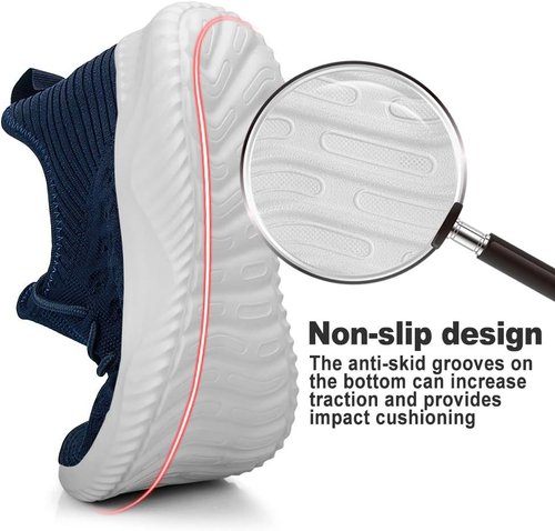 Feethit Men's Slip-On Walking Shoes - Lightweight, Breathable & Non-Slip Comfort Sneakers