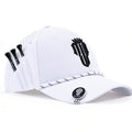 NJF Golf Adjustable Golf Hat Women, Breathable Golfing Cap with Tee Holder & Magnetic Ball Marker, High Ponytail Hats for Women, Lightweight with UPF UV Sun Protection, Golfing Sports Hat, White