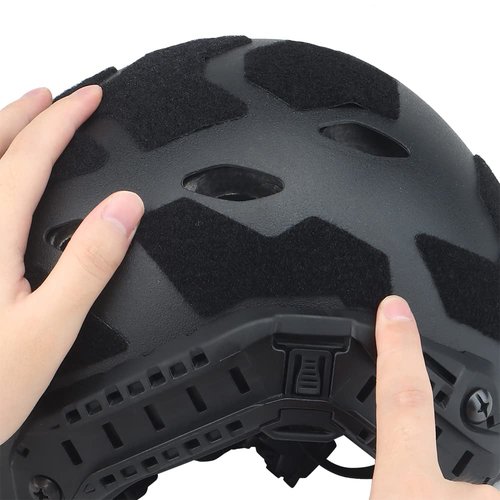 Tactical Helmet Loop Kit with Adhesive Fits FAST High Cut All. Durable, Low-Profile, Easy-to-Install 11 Pcs Helmet Loop Patch for Upgrades or Replacements of FAST Helmet Hook & Loop Expansion Patch-BK