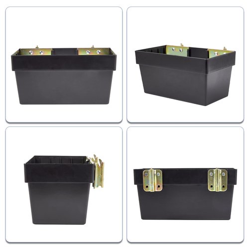 ERFEI 2 Pack E-Track Storage Bin for E-Track System E Track Accessories Storage Box for Trucks Easily Organizer Basket for Enclosed Trailer