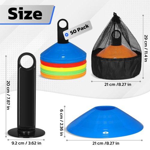GHB Agility Ladder 1 Pack and Disc Cones 50 Pack 2 Carrying Bag