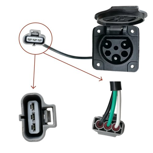 JOEEGO Charger Receptacle Fits for Evolution Golf Cart (All Models Before 2023) Replaces OEM# 2.04.0602, 20 inches