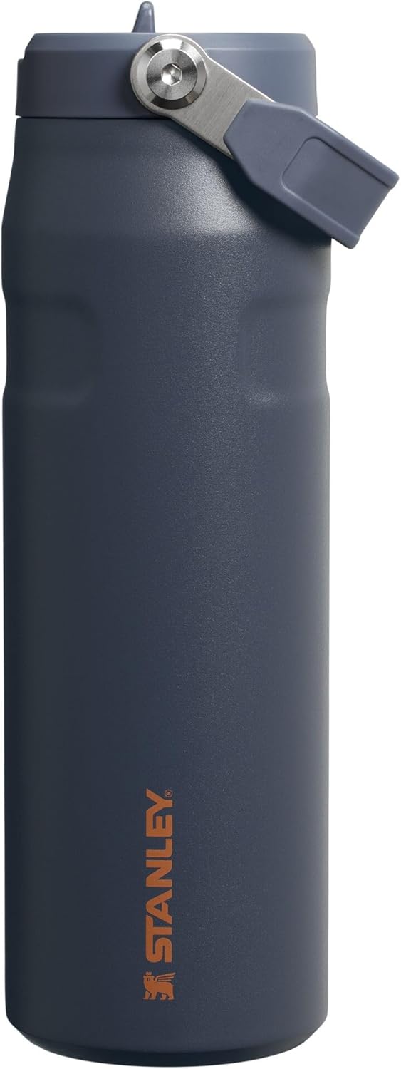 Stanley IceFlow Water Bottle 24 oz - Insulated Stainless Steel with Built-In Straw | Lightweight & Leak Resistant | Twilight Color