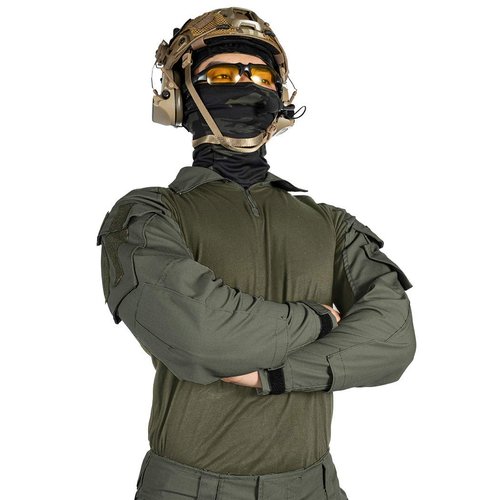 IDOGEAR Men G3 Combat Shirt with Elbow Pads Rapid Assault Long Sleeve Shirt Tactical Military Airsoft Clothing (Ranger Green, X-Large)