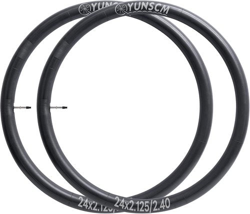 Bike Tubes 24" - 2-Piece Set Compatible with 24"x2.125"-2.40" - AV32MM Schrader & FV48mm Presta Valves