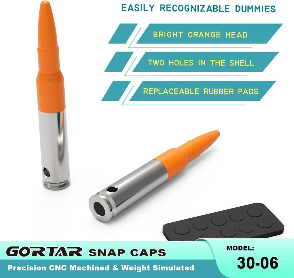 Snap Caps Training Dummy Rounds - Safe Loading Practice for Realistic Firing | Close to Real Weight
