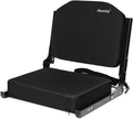Ultra Comfy Stadium Seats by [Brand Name] - Padded Bleacher Chairs with Back Support | Portable Black