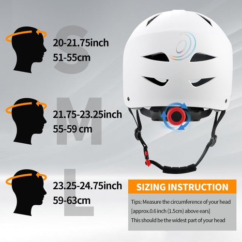 Besketo Skateboard Helmet, Lightweight Adjustable Skating Helmet, Breathable ABS Hard Shell Scooter Helmet for Multi, Sport Skateboarding Roller Skate BMX for Boys Girls Teens - Small