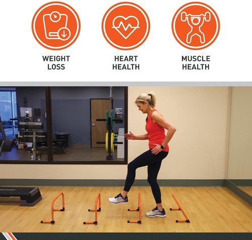 Body Sport Adjustable Speed Training Hurdles - Enhance Jumping & Agility | Set of 5 for Track & Field, Soccer, Basketball