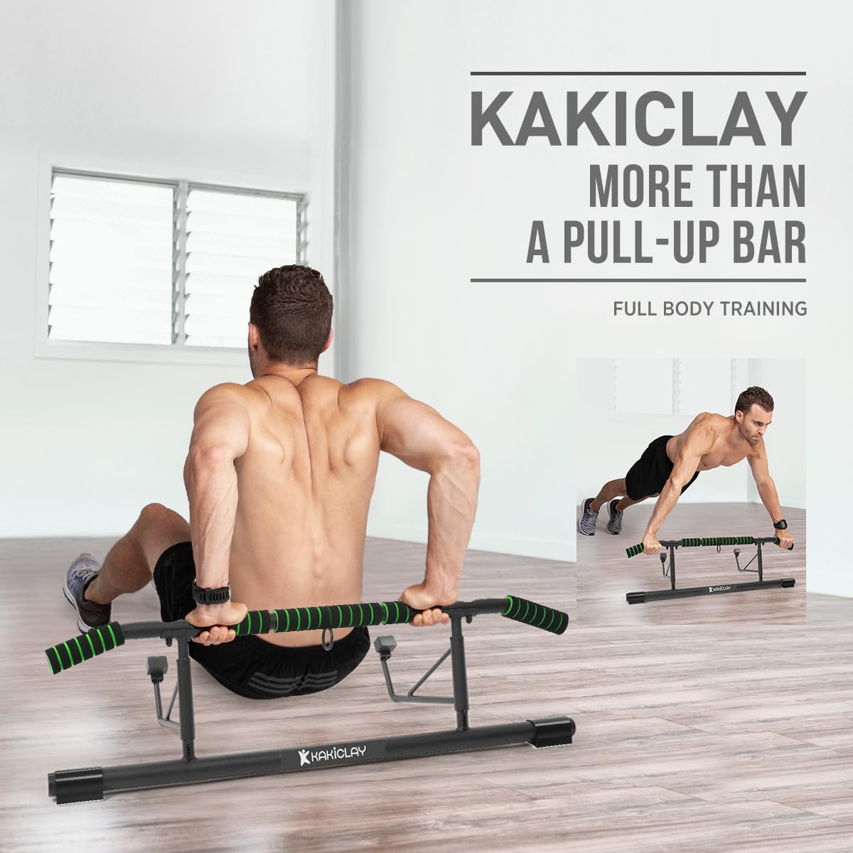 Skiennix Pull Up Bar - 2024 Upgrade Multi-Grip Doorway Gym Bar | Max 440 lbs Capacity, Portable Design