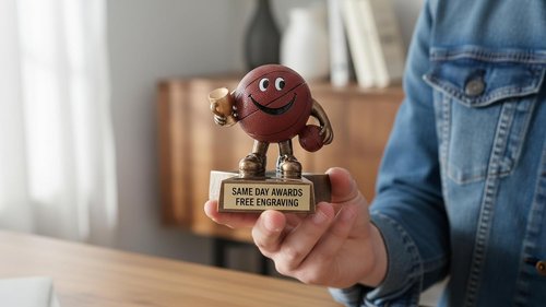 Lil Buddy Trophy Award - Fun Resin Character on Star Base | Free Custom Engraving for Kids' Sports Teams