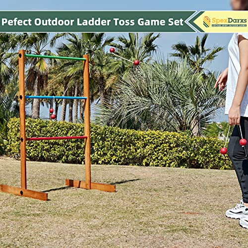 SpexDarxs Ladder Toss Game Set - 35in Wooden Yard Game for Adults & Families