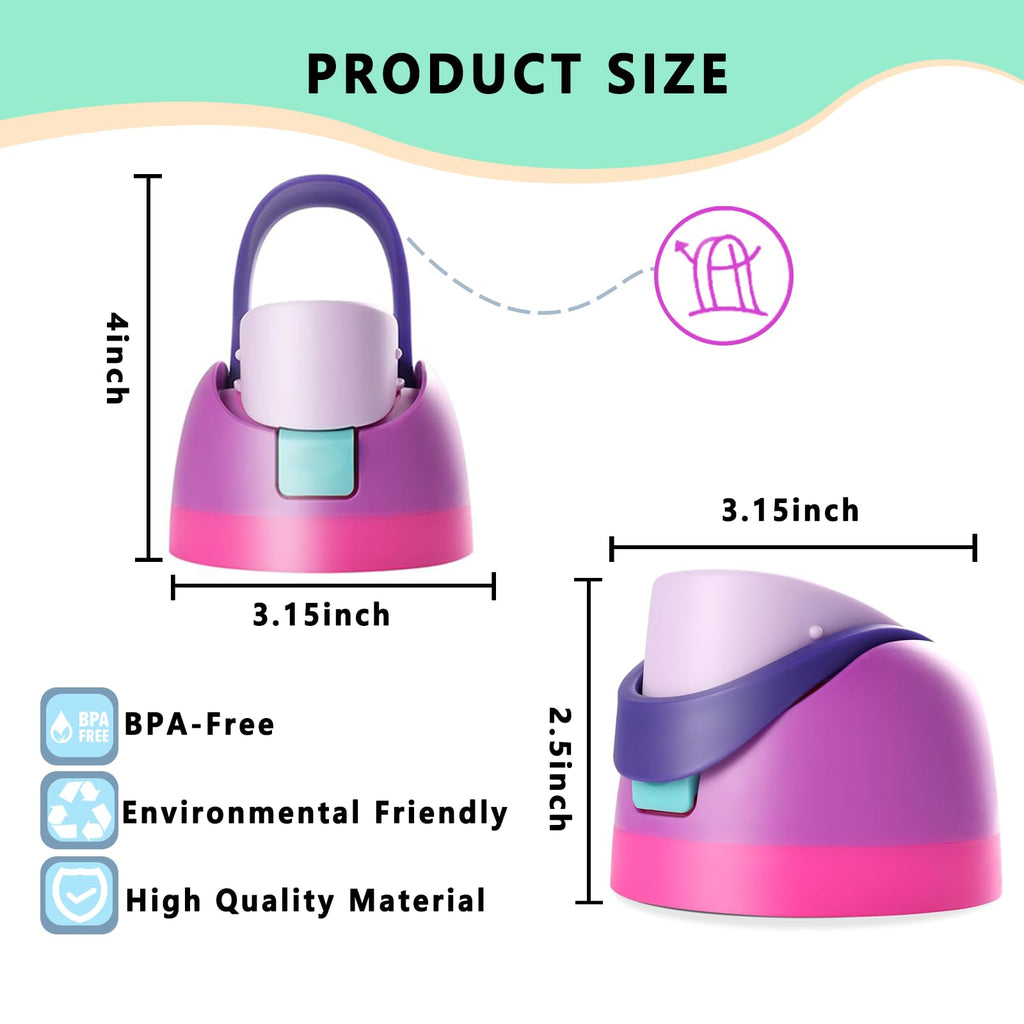 NTIERA Replacement Lid for Owala Freesip,Compatible with Owala Freesip Water Bottle 16oz 24oz 32oz 40oz,Premium Replacement Accessories for Owala Cap,Leakproof,BPA-Free(Pink Purple)