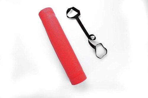 Mind Reader Extra Thick Yoga Mat - High Density Anti-Tear Fitness Mat with Carrying Strap | Red