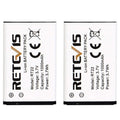 Retevis RT22 RT22S RT15 RT19 Battery Walkie Talkie Original Li-ion Battery 3.7V 1000mAh Compatible RT22 RT22S RT15 RT19 WLN KD-C1 Two Way Radio(2 Pack)