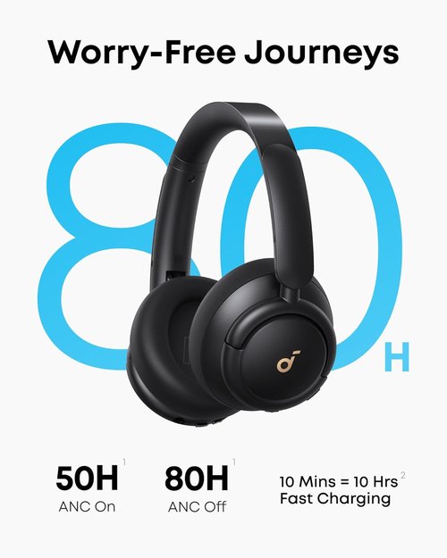 Anker Soundcore Q30 - Hybrid Active Noise Cancelling Headphones | Hi-Res Audio, 50H Playtime, Comfortable Fit