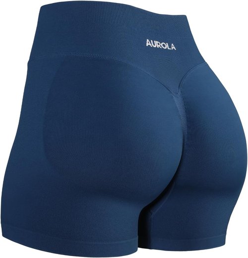 AUROLA Workout Shorts for Women - No Roll Up, Squat Proof, Seamless Compression | Sizes 2.5 to 6.5