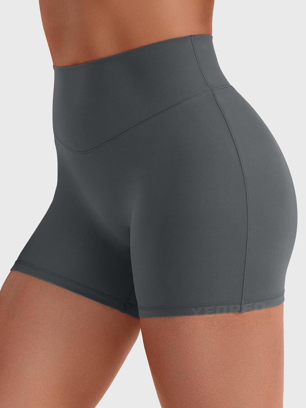 YEOREO High Waist Yoga Biker Shorts - 4.5" Scrunch Design with Tummy Control for Women