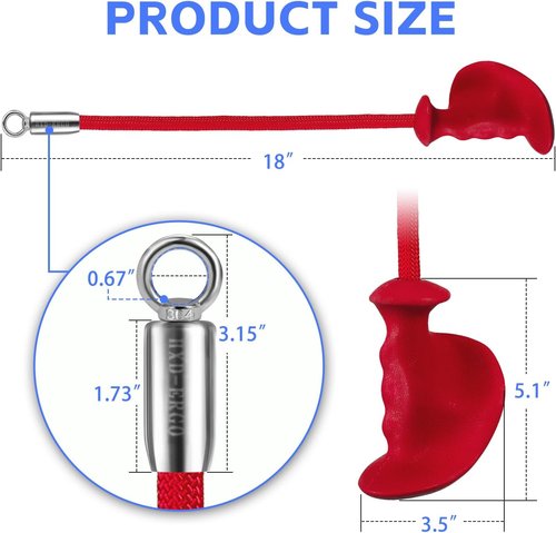 HXD-ERGO Tricep Rope - 36 Inch Ergonomic Handles for Cable Machine | Triceps Pull Down Attachment