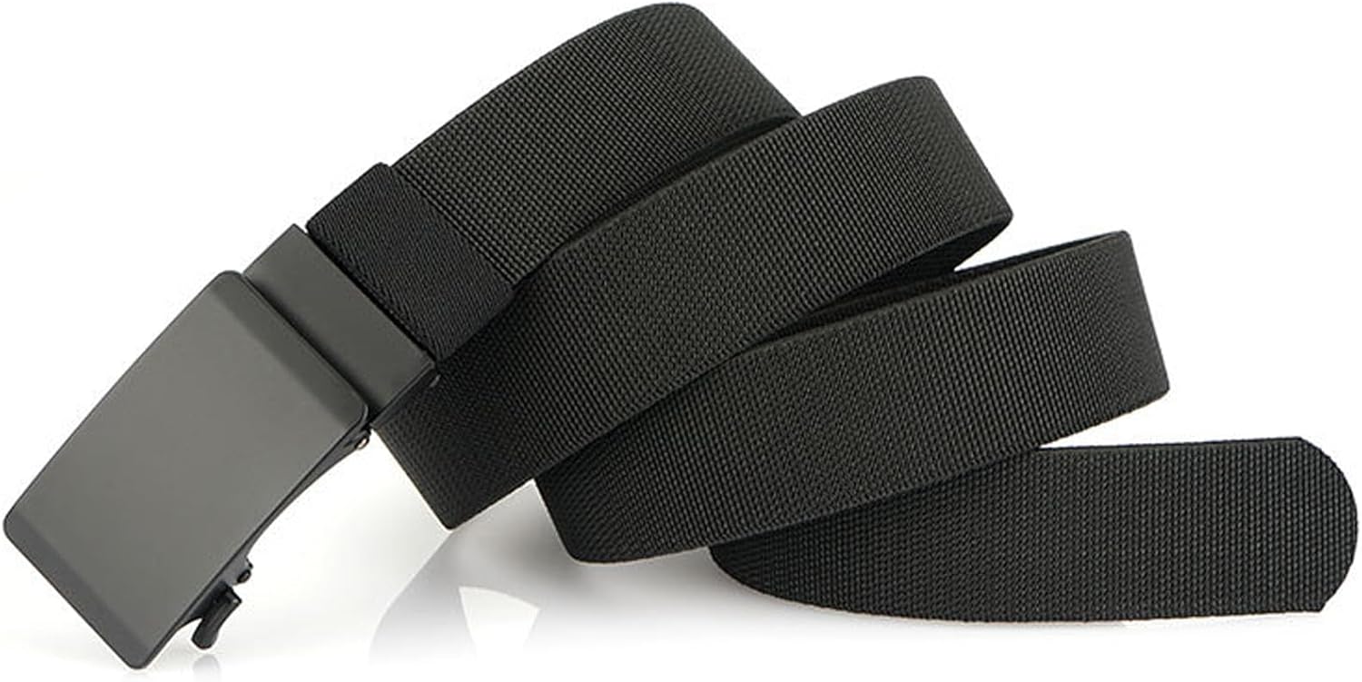 Skiennix Men's Elastic Nylon Ratchet Belt - Stretch Webbing for Jeans & Golf | 1.34" Wide