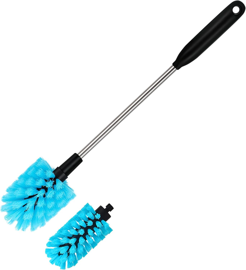 Skiennix Long Handled Water Bottle Brush - Multi-Purpose Soft Scrubbing Tool | 15-Inch, Sky Blue