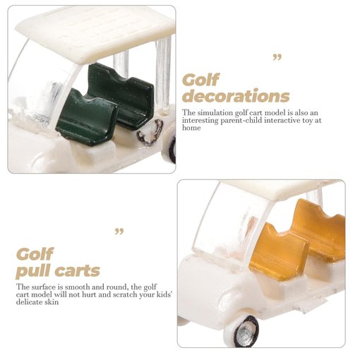 HAWILLOSCH Realistic Mini Golf Carts Toy 1:150 Scale 5pcs Miniature Golf Cart Models for Dollhouse Cake Toppers Decor